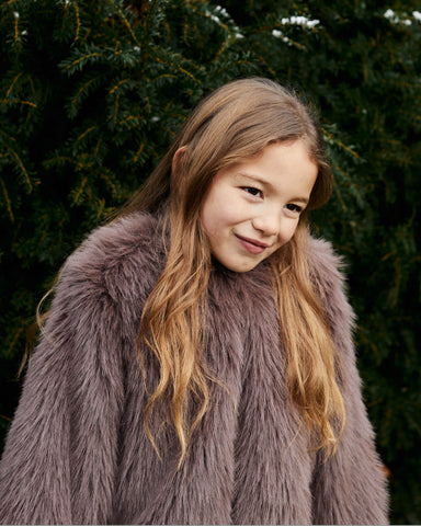 FISH & KIDS AW23 Padded Long Coat in Pink