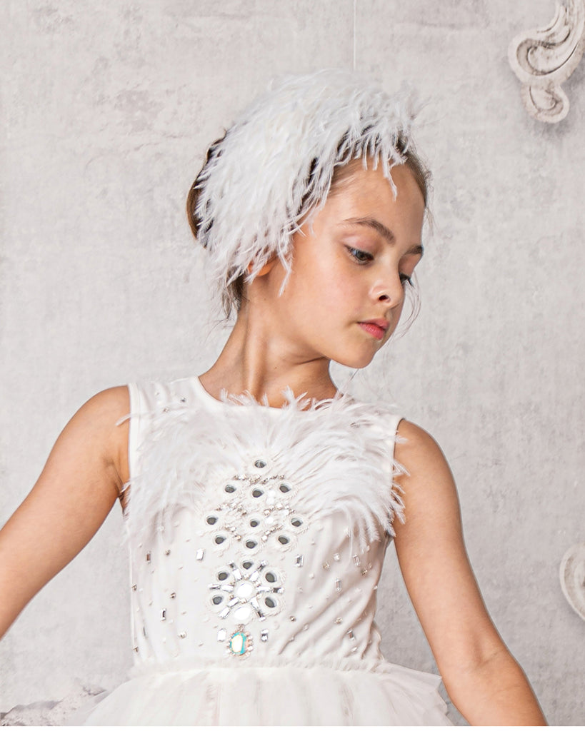 Tutu du Monde Autumn 2024 Silver Bell Tutu Dress 8 9Y Milk