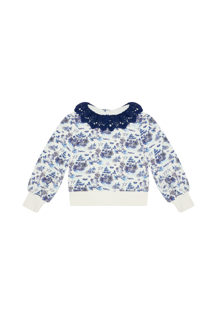 THE MIDDLE DAUGHTER SS24 TIPPING POINT Sweatshirt  in Willow Pattern