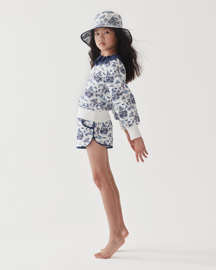 THE MIDDLE DAUGHTER SS24 BET YOUR BOTTOM DOLLAR Shorts in Willow Pattern