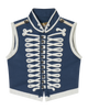 STELLA MCCARTNEY KIDS Braided Cord Cropped Waistcoat Military Jacket Vest