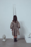 UNLABEL FW23 Tender Dress with Contrast Bow in Dark Sand
