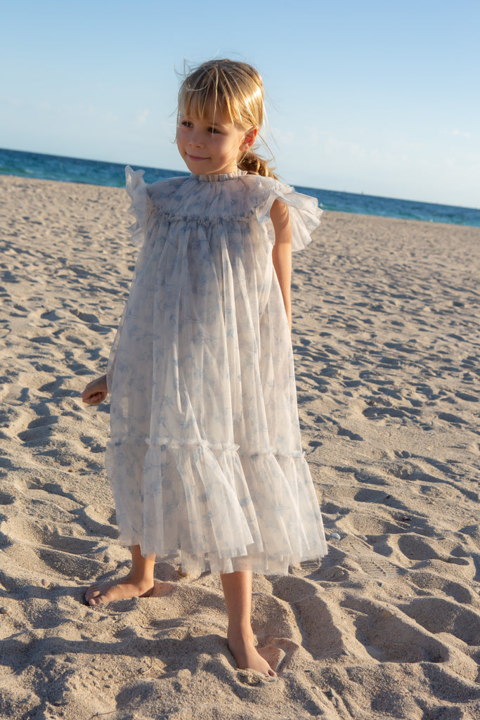C'ERA UNA VOLTA SPRING 2026 Marisol Dress Blue Flower
