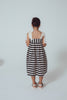 UNLABEL SS24 Paul Sleeveless Dress in Milk Stripes