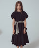 UNLABEL SS24  Mason Puffy Sleeve Dress in Black