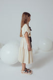 UNLABEL SS24  Max Puffy Sleeve Rayon Dress in Vanilla