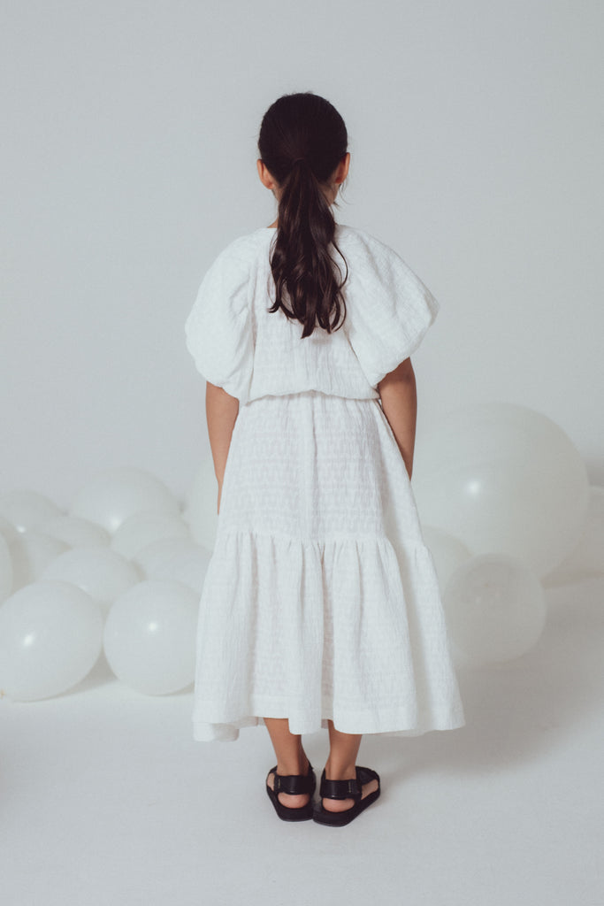 UNLABEL SS24 Page Dress in White Embroidery