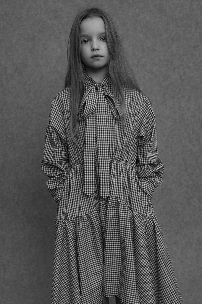 UNLABEL FW25 Sula Dress in Red Checks