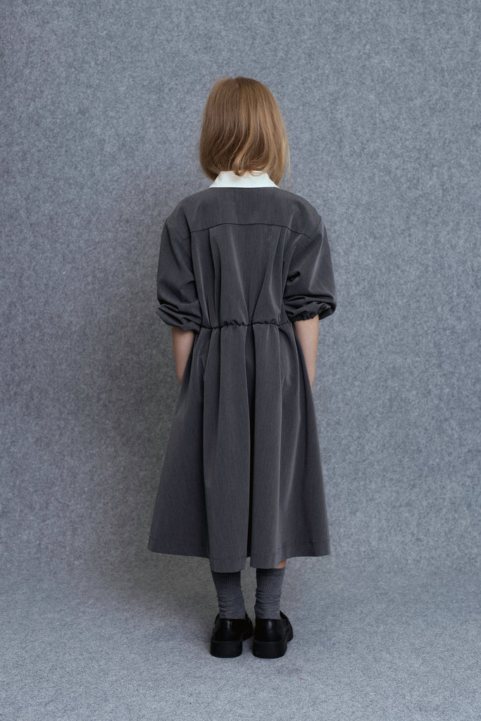 UNLABEL FW25 Jiu Dress with Contrast Front Ruffle