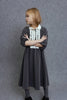 UNLABEL FW25 Jiu Dress with Contrast Front Ruffle