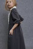 UNLABEL FW25 Jiu Dress with Contrast Front Ruffle