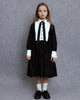 UNLABEL FW25 Indre Contrast Dress in Black Milano