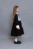 UNLABEL FW25 Indre Contrast Dress in Black Milano