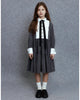 UNLABEL FW25 Douro Contrast Dress in Dark Grey