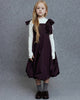 UNLABEL FW25 Iskar Pinafore Dress in Shiny Burgundy