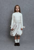 UNLABEL FW25 Agrio Long Sleeve Top with Bow Sleeve Details in Cream *PREORDER*