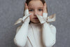 UNLABEL FW25 Agrio Long Sleeve Top with Bow Sleeve Details in Cream *PREORDER*