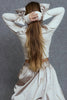 UNLABEL FW25 Agrio Long Sleeve Top with Bow Sleeve Details in Cream *PREORDER*