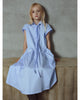 UNLABEL SS26 Amy Dress in Baby Blue Stripes