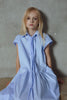 UNLABEL SS26 Amy Dress in Baby Blue Stripes