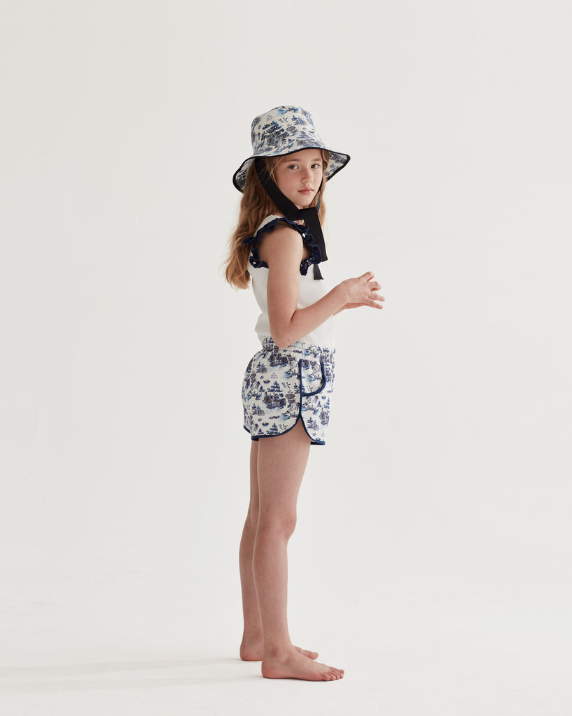 THE MIDDLE DAUGHTER SS24 BET YOUR BOTTOM DOLLAR Shorts in Willow Pattern