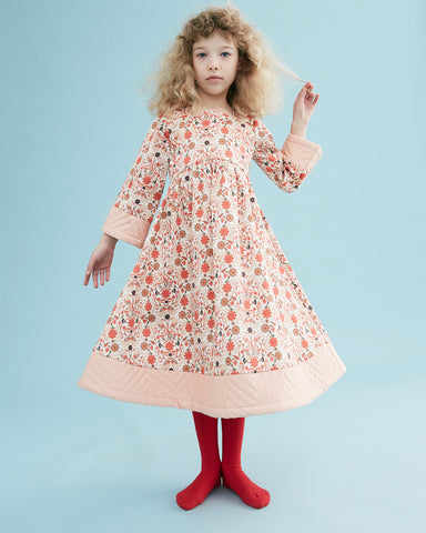 THE MIDDLE DAUGHTER AW23 Double Whammy Dress in Peacock and Rose Quartz