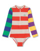 WYNKEN SS26 LONG SLEEVE SWIM SUIT RUSHGUARD in STRIPES UPF50+