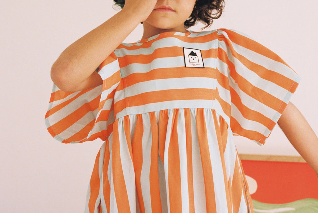 WEEKEND HOUSE KIDS SS26 'The Art of Seeing'  Stripes butterfly dress