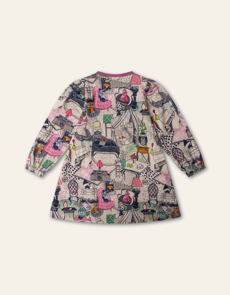 OILILY FW2026 DECOR DRESS PARIS APARTMENT PRINT