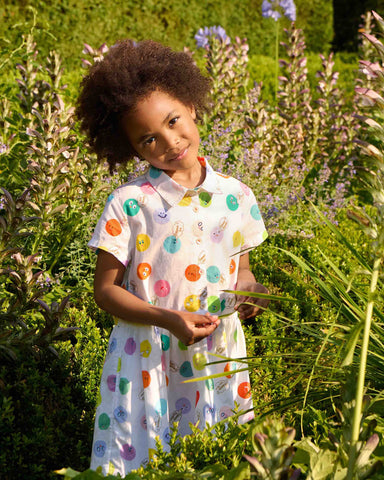 OILILY Spring Summer 2025 DUCKY T-SHIRT DRESS in ABSTRACT CIRCLES
