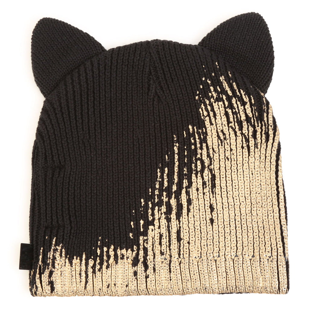 KARL LAGERFELD FW23 Knit Beanie Hat with Cat Ears