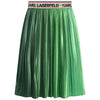 KARL LAGERFELD FW23 Pleated Metallic Skirt