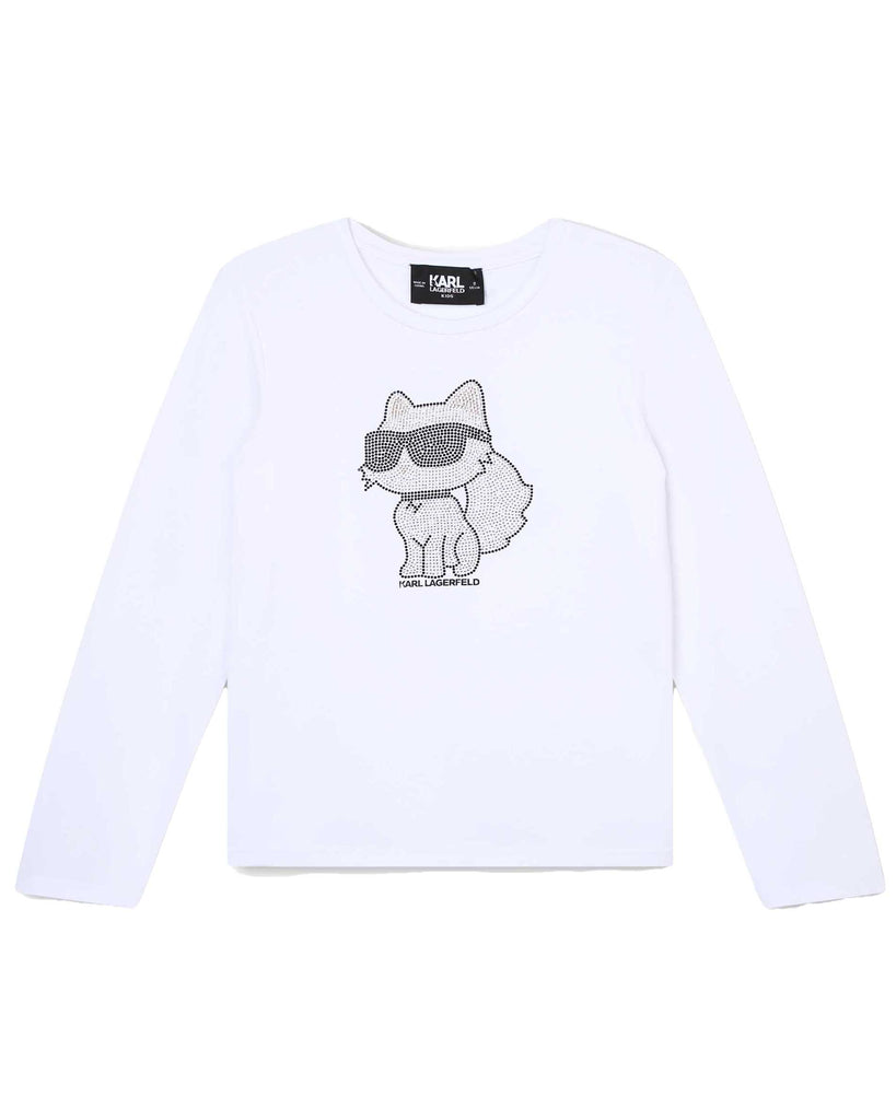 KARL LAGERFELD FW23 Long Sleeve T-shirt Top with Chaupette