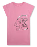 KARL LAGERFELD SS24 Cotton T-shirt Dress with Metallic Choupette Logo
