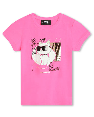 KARL LAGERFELD SS24 Short Sleeve T-shirt with Choupette