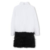 KARL LAGERFELD FW25 Mini-me BI-COLOR TIE DETAIL SHIRT DRESS