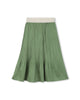 KARL LAGERFELD SS26 PLEATED SKIRTin DILL GREEN