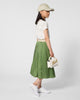 KARL LAGERFELD SS26 PLEATED SKIRTin DILL GREEN