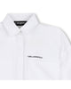 KARL LAGERFELD SS26 LONG-SLEEVED SHORT SHIRT IN COTTON POPLIN
