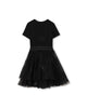 KARL LAGERFELD SS26 BI-MATERIAL SHORT-SLEEVED CEREMONY DRESS