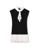 KARL LAGERFELD SS26 SHORT-SLEEVES DRESS IN MILANO WITH REMOVABLE TIE