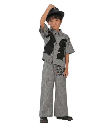 TAGO Check Ruffled Trousers