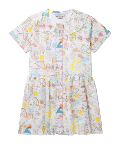 STELLA MCCARTNEY KIDS Baby Organic Cotton Onesie with Lemonade Stand