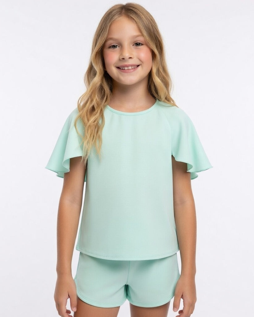 ALBERTA FERRETTI KIDS Flouncy Short Sleeve Blouse