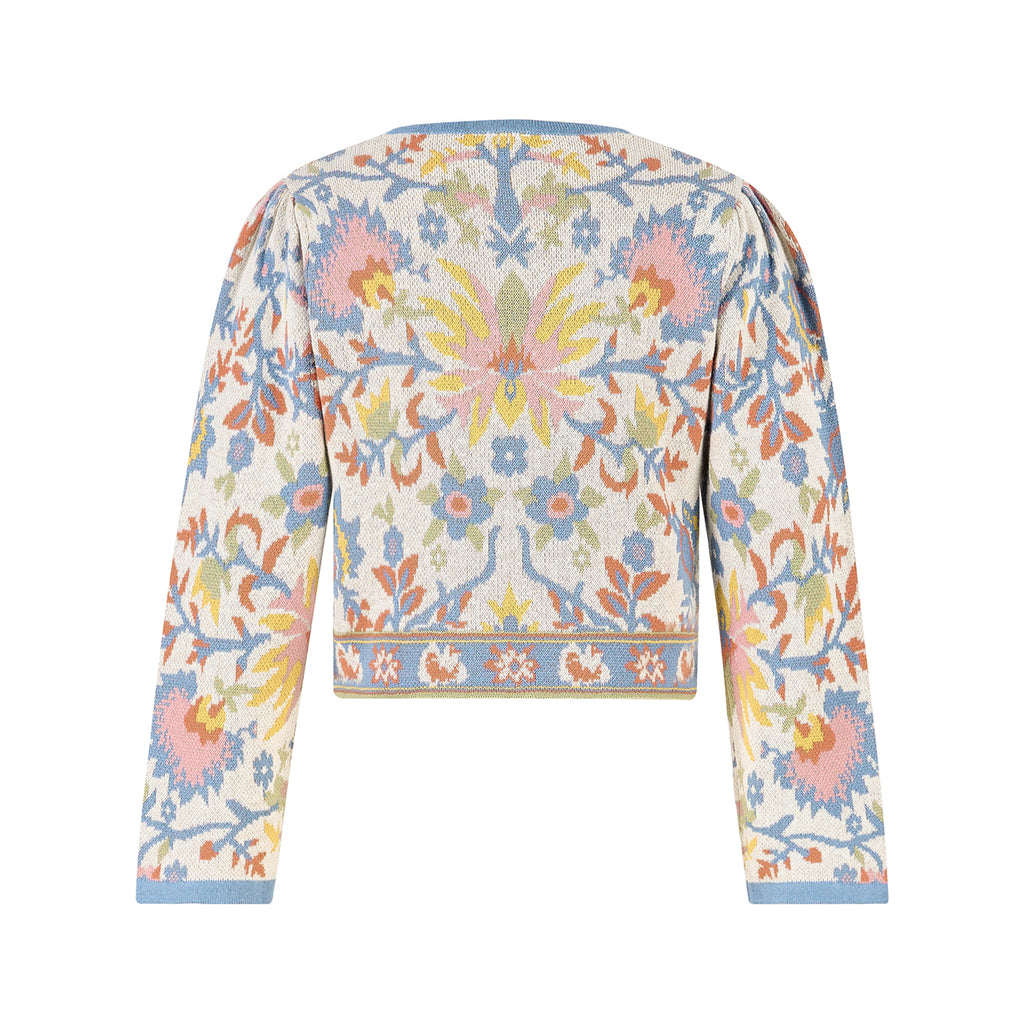 MARLO KIDS Elora Knit Floral Sweater Top