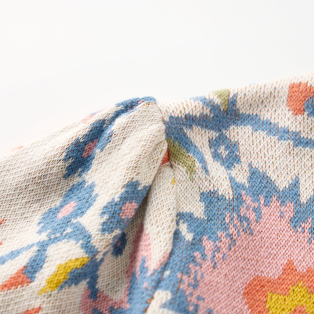 MARLO KIDS Elora Knit Floral Sweater Top