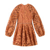 MARLO KIDS Esme Embroidered Sleeve Mini Dress in Cinnamon