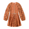 MARLO KIDS Esme Embroidered Sleeve Mini Dress in Cinnamon