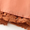 MARLO KIDS Esme Embroidered Sleeve Mini Dress in Cinnamon