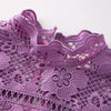 MARLO KIDS Gianna Embroidery Mini Dress in Grape